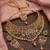 Antique gold plated peacock choker necklace set with earrings & maang tikka