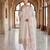White silk blend embroidered kurta set