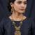 Antique gold plated peacock motif rani haar long necklace set with matching drop earrings for women & brides