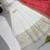 White silk blend embroidered flared gown set