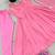 Pink faux georgette embroidered flared gown set