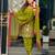 Olive faux georgette embroidered salwar kameez