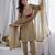 Beige faux georgette embroidered salwar kameez
