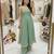 Light-green silk blend embroidered palazzo set