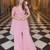 Pink georgette embroidered sharara set