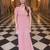 Pink georgette embroidered sharara set