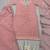Pink georgette embroidered sharara set