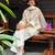 Off-white chanderi embroidered farshi salwar set