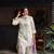 Off-white chanderi embroidered farshi salwar set