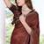 brown digital print satin two tone satin saree for women