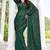 dark green digital print satin two tone satin saree for women