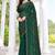 dark green digital print satin two tone satin saree for women