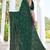 dark green digital print satin two tone satin saree for women
