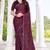 wine digital print satin two tone satin saree for women