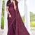 wine digital print satin two tone satin saree for women
