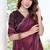 wine digital print satin two tone satin saree for women