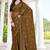 mustard digital print satin two tone satin saree for women