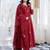 Dark Rose Chanderi Kurta Suit Set
