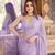 purple pure georgette embellished sequinned party wear saree