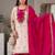 White/Pink Maska Cotton beautiful embroidery and Sequin work 3pc suit 