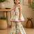 White pure cotton floral print sleeveless square neck kurta and sharara set