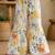 White pure cotton floral print sleeveless square neck kurta and sharara set