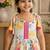 White pure cotton floral print sleeveless square neck kurta and sharara set