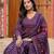 Blue Cotton Anarkali Suit Set
