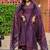 Blue Cotton Anarkali Suit Set