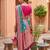 indian teal green heavy zari weaving work banarasi silk blend saree