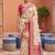indian cream heavy zari weaving work banarasi silk blend saree