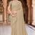Designer beige heavy zari embroidery work georgette saree