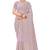 Designer lavender heavy zari embroidery work georgette saree