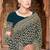 Designer teal blue heavy zari embroidery work georgette saree
