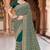 Designer rama heavy zari embroidery work georgette saree