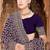 Designer purple heavy zari embroidery work georgette saree