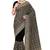 Designer black heavy zari embroidery work georgette saree