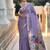 indian lavender meenakari zari weaving work soft cotton blend saree