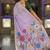 indian lavender meenakari zari weaving work soft cotton blend saree