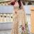 indian beige meenakari zari weaving work soft cotton blend saree