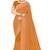 Designer mustard zari embroidery zarkan work georgette saree