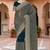 Designer teal blue zari embroidery zarkan work georgette saree