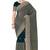 Designer teal blue zari embroidery zarkan work georgette saree