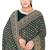 Designer teal blue zari embroidery zarkan work georgette saree