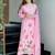 Pink Printed A-Line Kurta Set