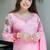 Pink Printed A-Line Kurta Set