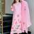 Pink Printed A-Line Kurta Set