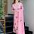 Pink Printed A-Line Kurta Set
