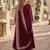 Maroon georgette readymade anarkali suit with embroidery & sequence work