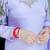 Lavender Printed A-Line Kurta Set With Duptta